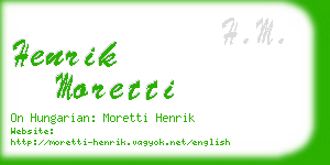 henrik moretti business card